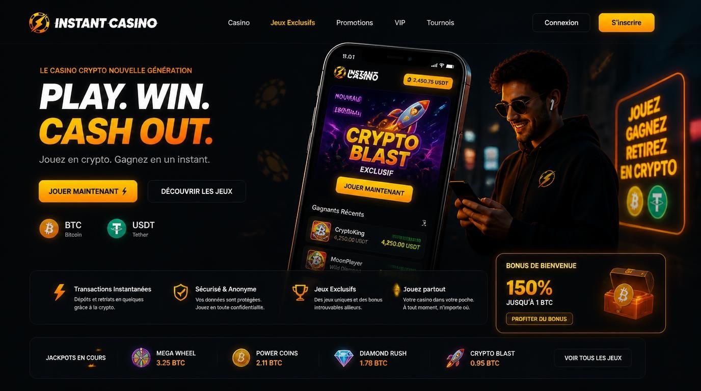 Utilisation de cryptos rapides et jeux uniques